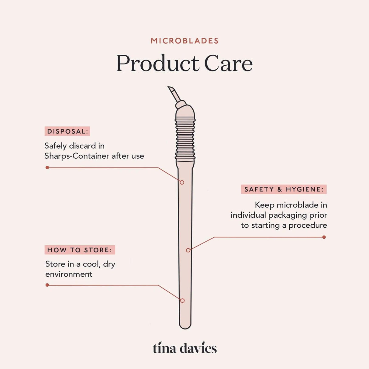 Tina Davies Microblading Pen 18 U Nano 10pcs - BVShop
