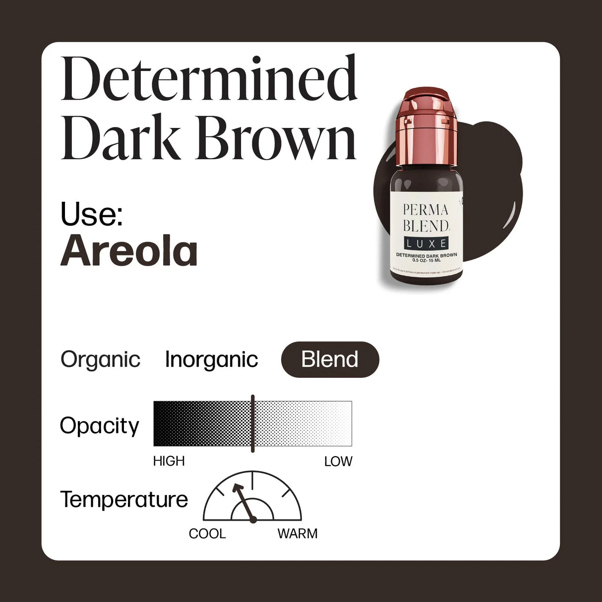 Perma Blend LUXE Areole Inarrêtable Déterminé Brun Foncé 15ml