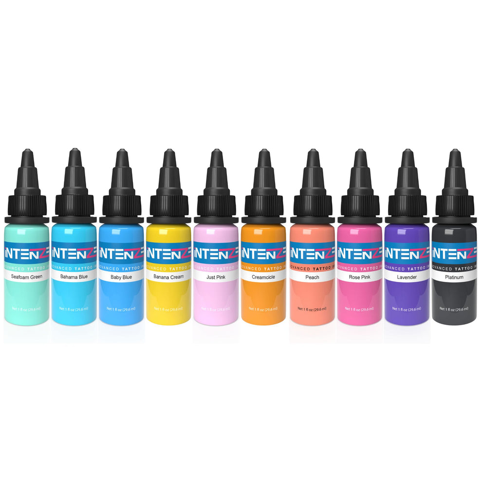 Ensemble de pigments pastel Intenze 10x30ml