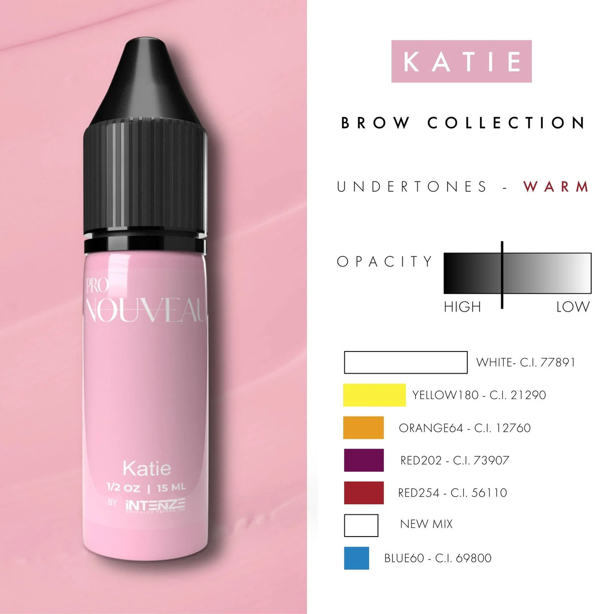 Pro Nouveau pigments de blush pour lèvres par Intenze Katie 15ml