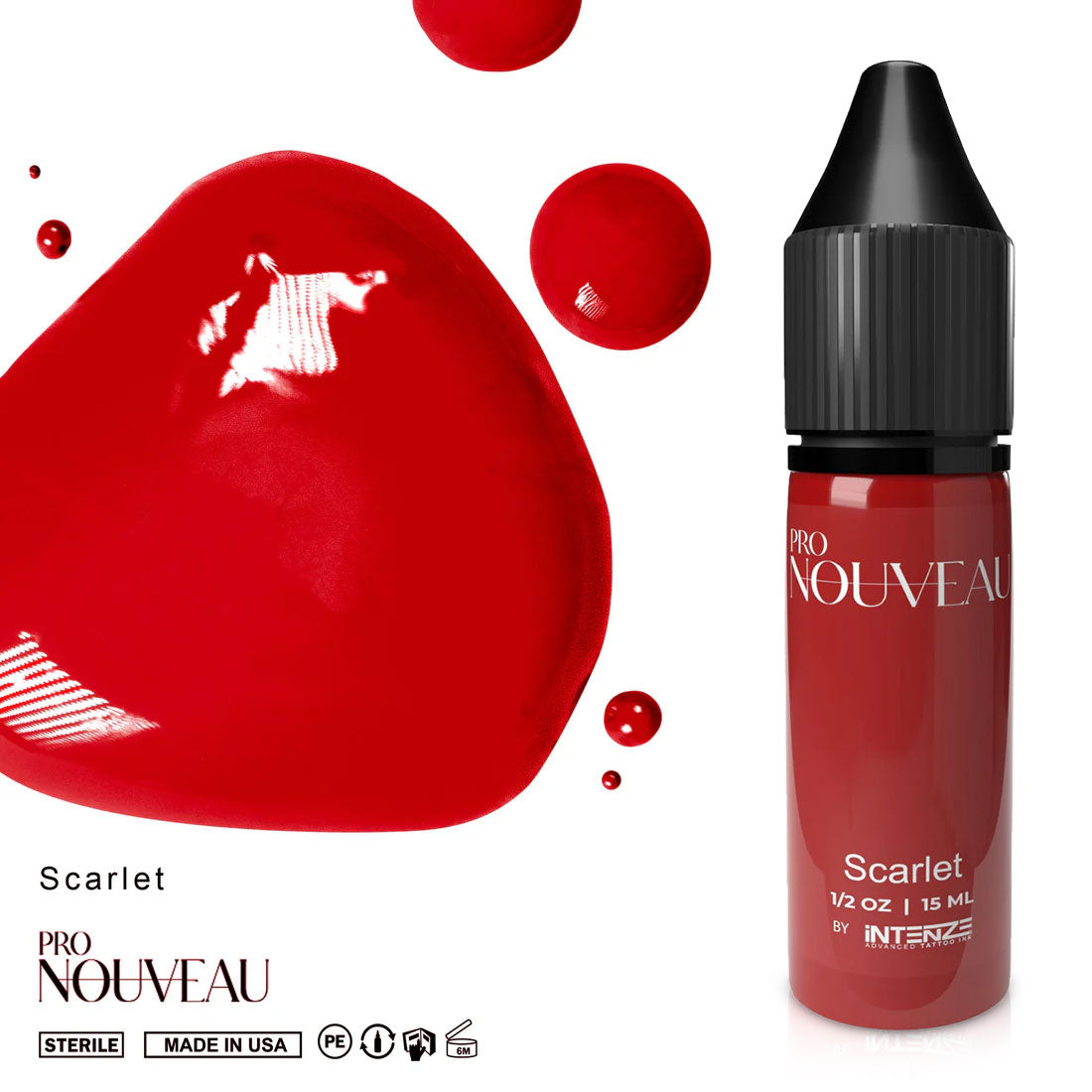 Pro Nouveau Pigments à Lèvres Par Intenze Scarlet 15ml