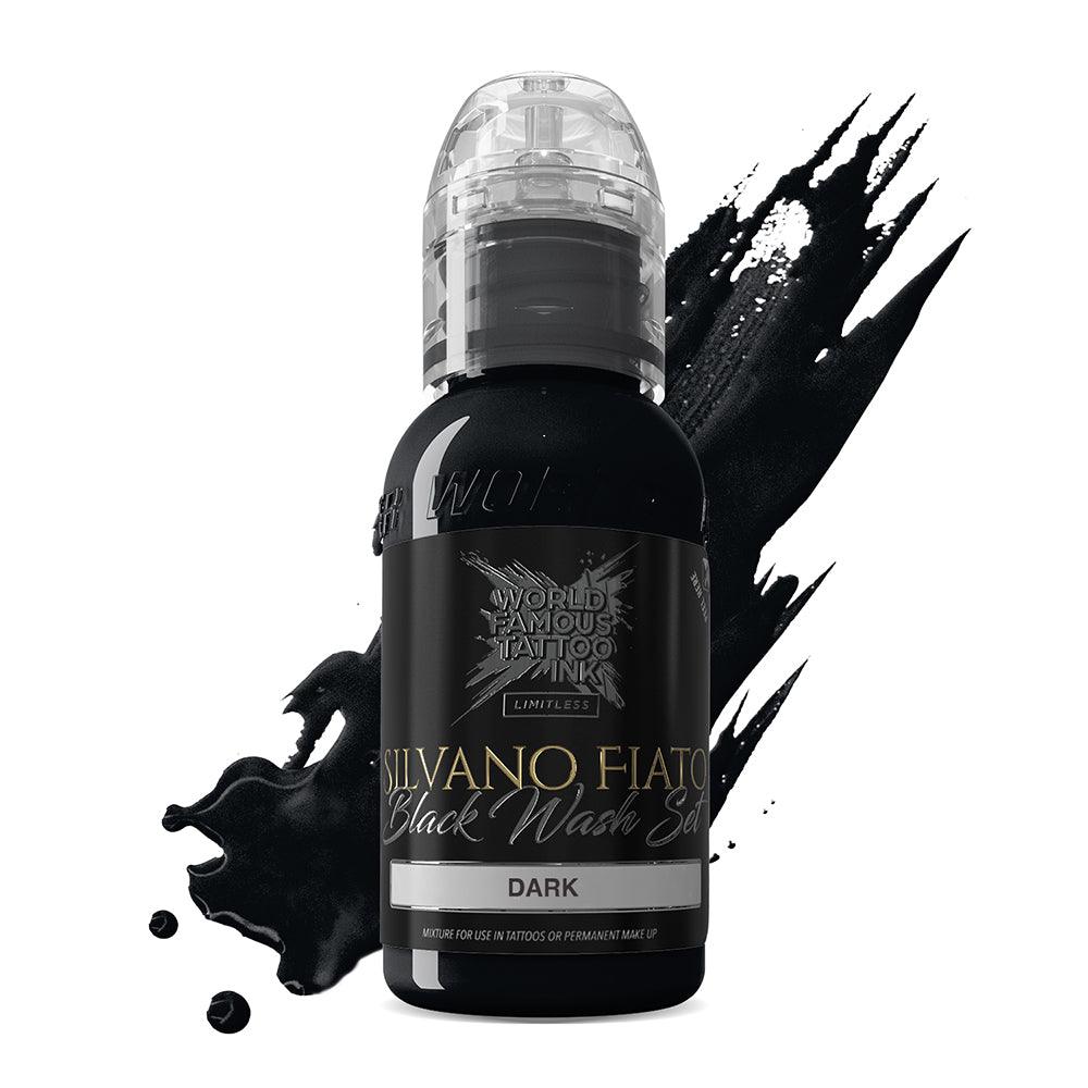 Encre de tatouage illimitée mondialement célèbre Silvano Fiato Blackwash Dark (30ml)
