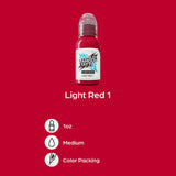Encre de tatouage Light Red 1 (30 ml) de la marque World Famous Limitless