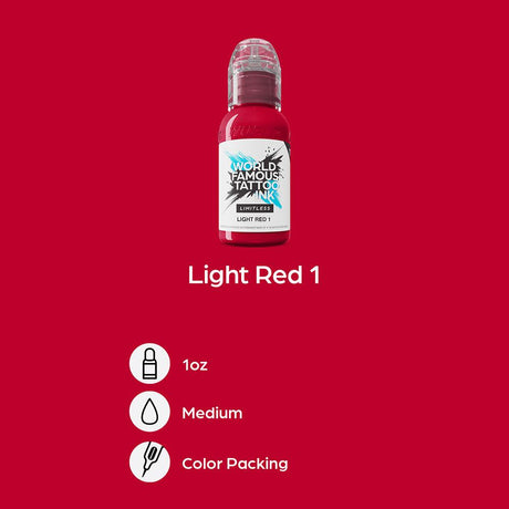 Encre de tatouage Light Red 1 (30 ml) de la marque World Famous Limitless