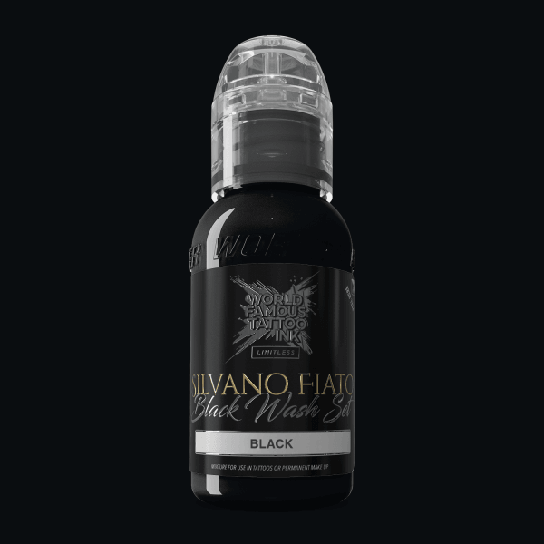 Encre de tatouage illimitée mondialement célèbre Silvano Fiato Blackwash Black (30ml)