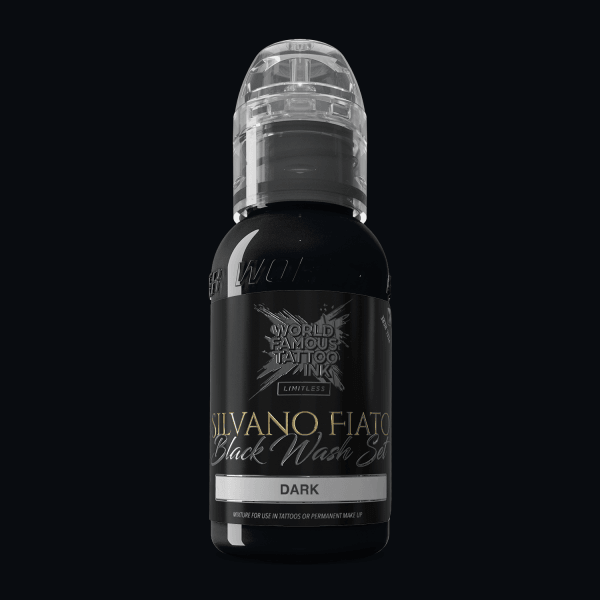 Encre de tatouage illimitée mondialement célèbre Silvano Fiato Blackwash Dark (30ml)