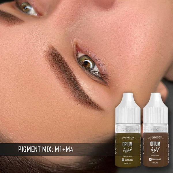 AS COMPANY Mineral Eyebrow Set (Opium Light) 6pcs/6ml - BVShop