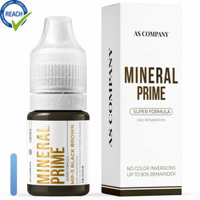 AS Company Mineral Prime MP3 Black Brown 6ml PMU pigment with packaging