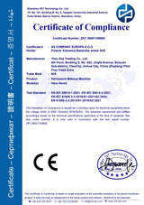 AS HERO 2 permanent makeup machine certificate of compliance