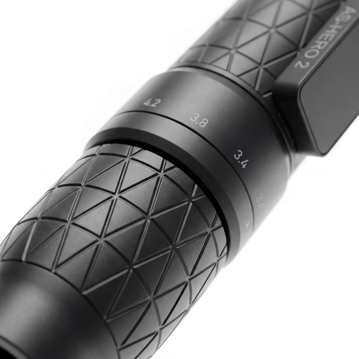 AS HERO 2 black PMU machine grip and adjustable stroke control close-up