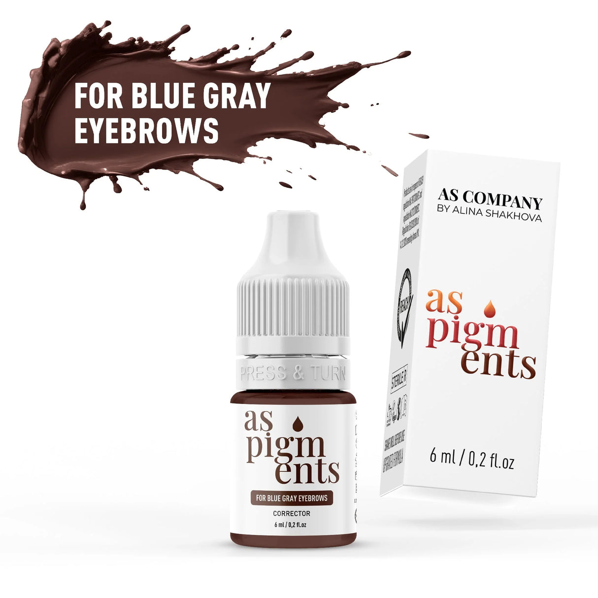 AS COMPANY Pour Sourcils Bleu Gris / Correcteur (Pigments AS) 6/12ml