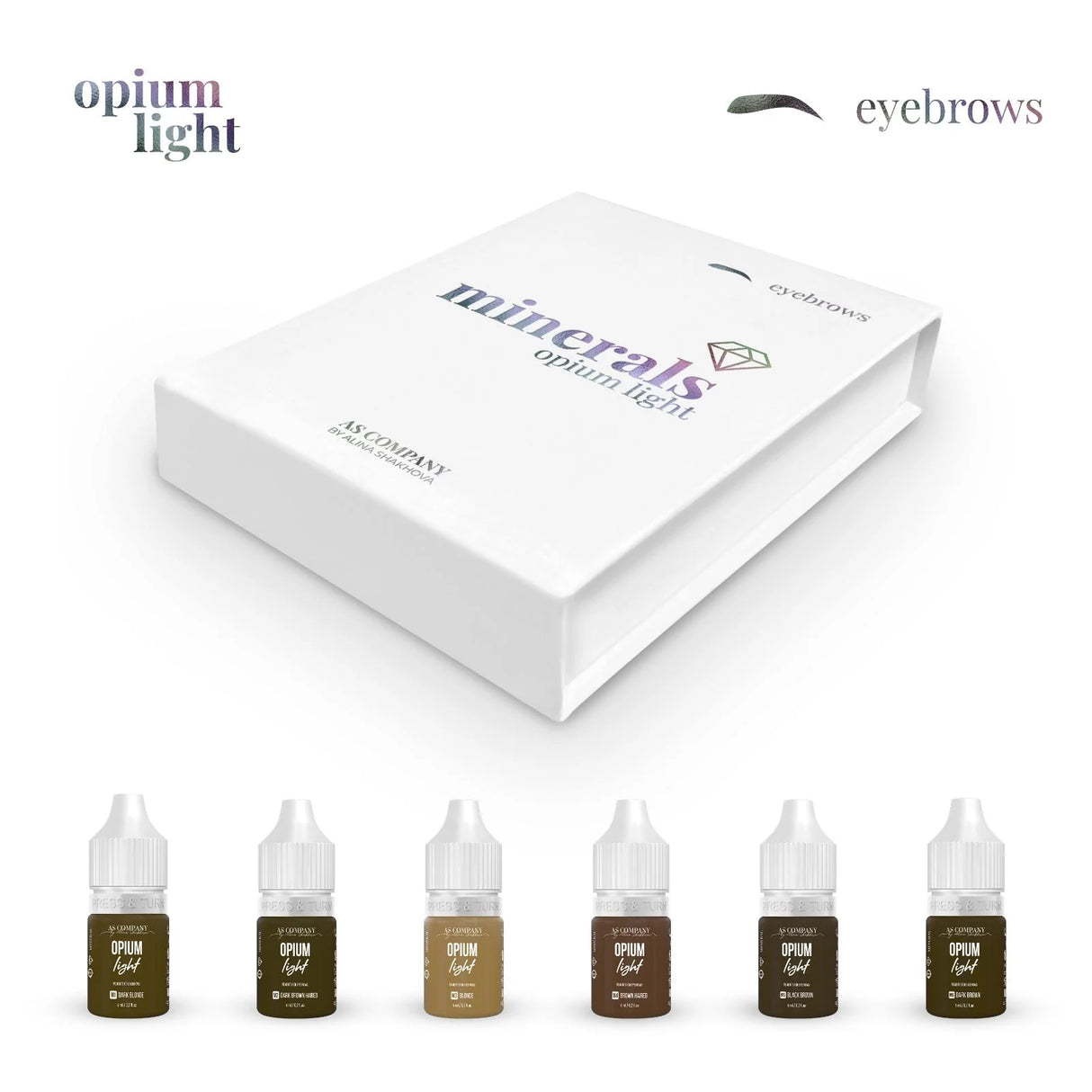AS COMPANY Ensemble Sourcils Minéral (Opium Clair) 6pcs/6ml