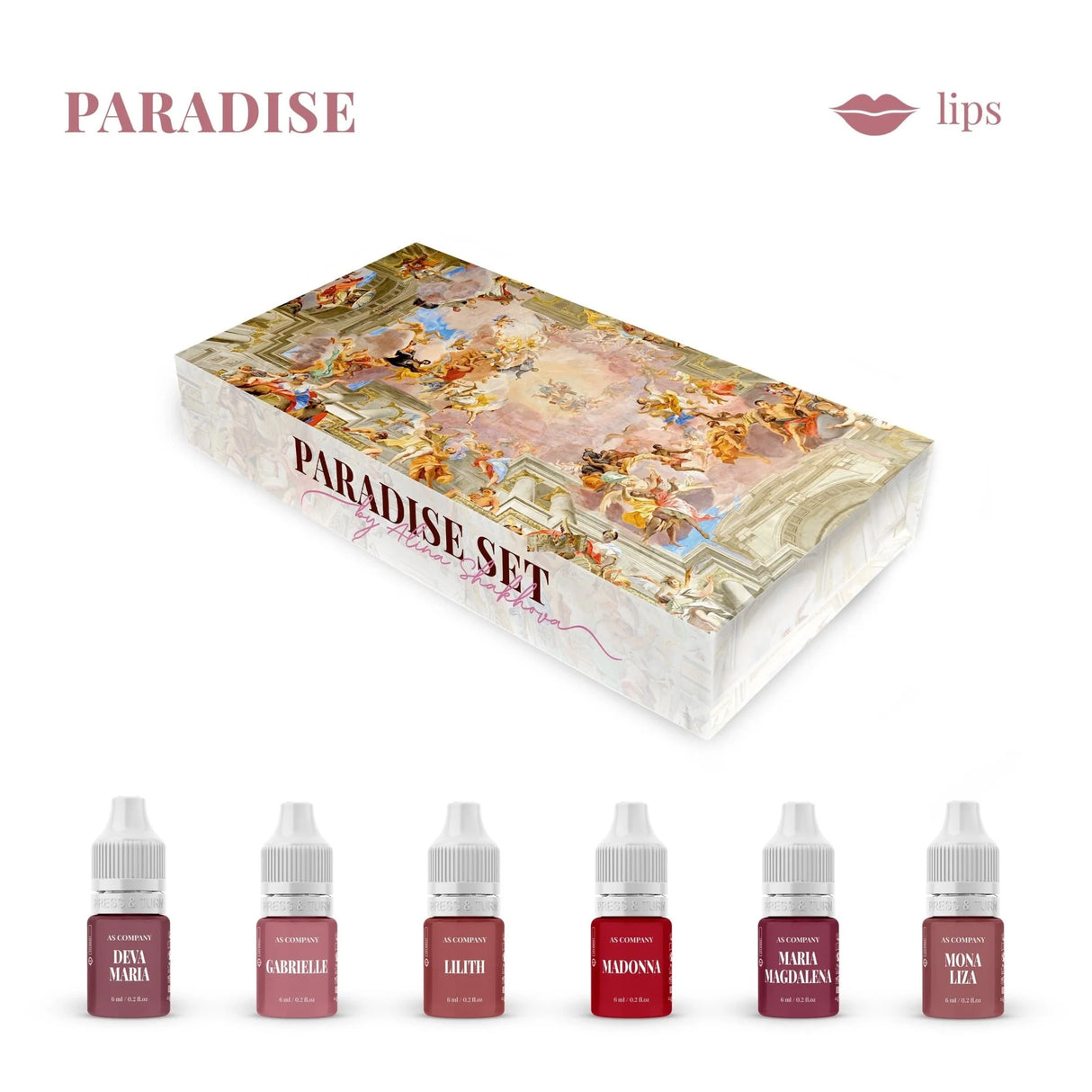 ENSEMBLE LÈVRES - PARADIS PAR ALINA SHAKHOVA 6 pcs / 6 ml