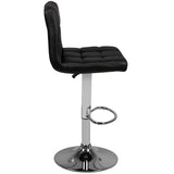 Bar stool m06 quilted adjustable black - BVShop
