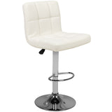 Bar stool m06 quilted adjustable white - BVShop