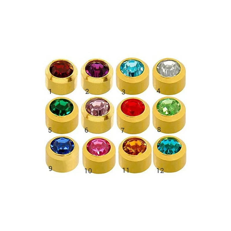 Caflon® MINI Boucles d'oreilles colorées stériles plaquées or