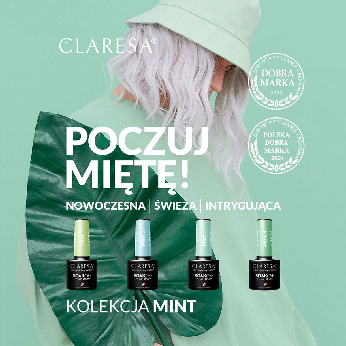 CLARESA Hybrid nail polish MINT 1 -5g - BVShop