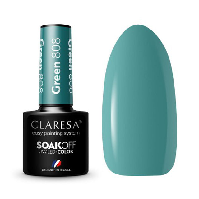 CLARESA Hybrid polish GREEN 808 -5g - BVShop