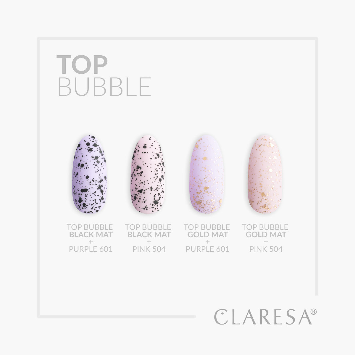 Claresa Top Bubble black Matt No wipe -5g - BVShop