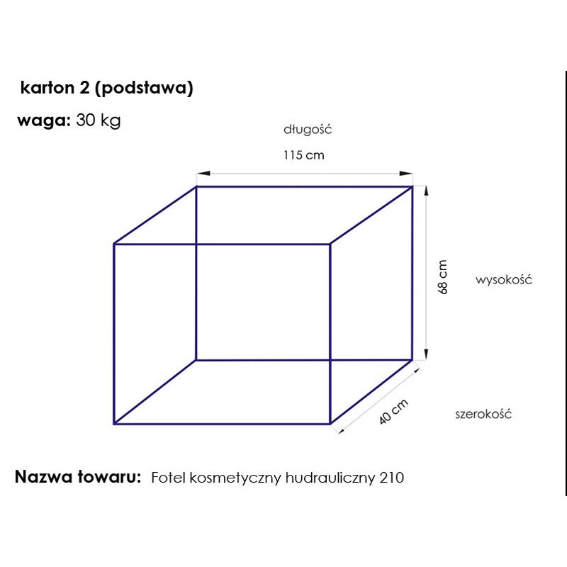 Cosmetic chair hyd. a 210 is white - BVShop