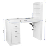 Cosmetic desk 310 white left - BVShop