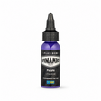 Flacon d’encre de tatouage Dynamic Platinum Purple 30ml sur fond blanc avec une ombre douce et naturelle