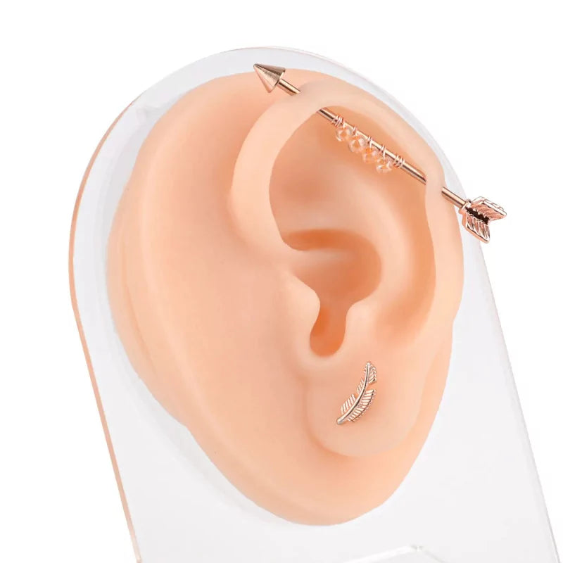 Modèle en silicone pour perçage d'oreille