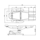 Electric cosmetic chair azzurro 869as pedi 5 motor rotary Gray - BVShop