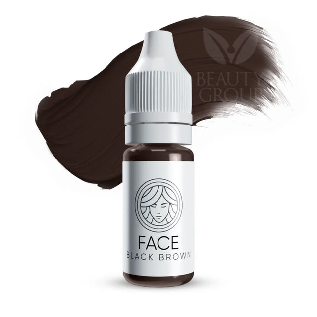 FACE Mineral Line BLACK BROWN PMU Pigment Bottle in 6ml and 12ml Sizes