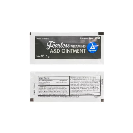 Fearless A+D Ointment 5g tube from BVShop, showing the small, white tube with product label for skin care and healing.