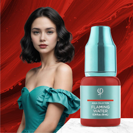PhiAcademy PMU Aqua Flaming Water Pigment 10ml — product colour presentation