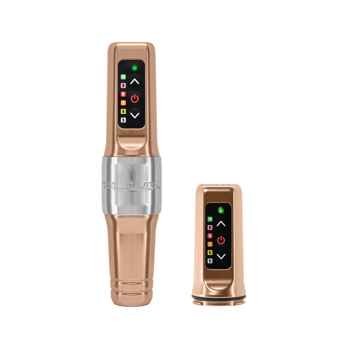 Microbeau Flux Mini Or Champagne avec Machine Mini PowerBolt pour Tatouage et PMU