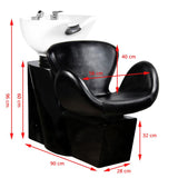 Gabbiano Amsterdam hairdressing wash unit black - BVShop