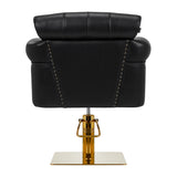 Gabbiano Berlin hairdressing chair, black and gold - BVShop