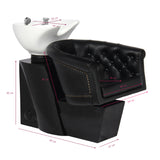 Gabbiano black hairdressing wash unit London - BVShop