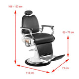 Gabbiano black moto style barber chair - BVShop