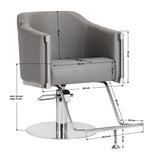 Gabbiano hairdressing chair Burgos grey - BVShop
