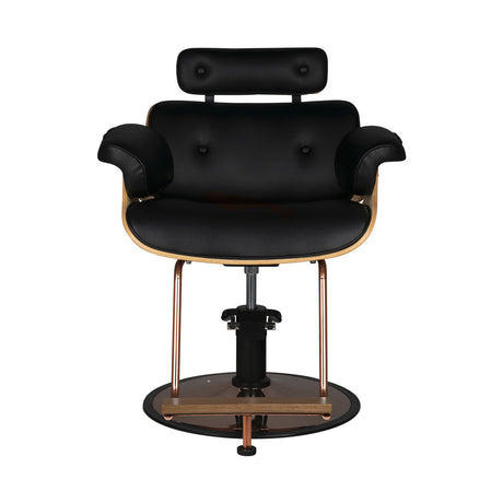 Gabbiano hairdressing chair florence black walnut - BVShop