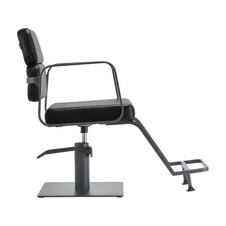 Gabbiano hairdressing chair Porto gray black - BVShop