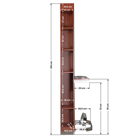 Gabbiano hairdressing console b058 cherry - BVShop