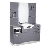 Gabbiano hairdressing console with a wash basin b085 gray - BVShop