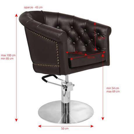 Gabbiano london brown hairdressing chair - BVShop