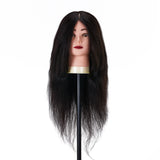 Gabbiano WZ1 hairdressing training head, natural hair, color 1#, length 20" - BVShop