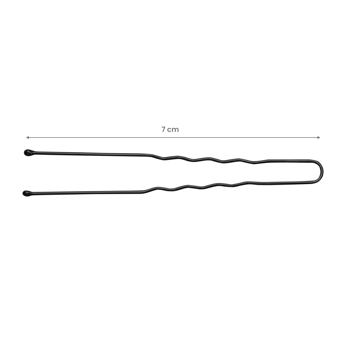 Hairdressing buns for hair e-65 300 pieces 7 cm black - BVShop