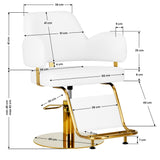 Hairdressing chair Gabbiano Linz NQ Gold White - BVShop