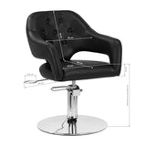 Hairdressing chair Gabbiano Parma Black - BVShop