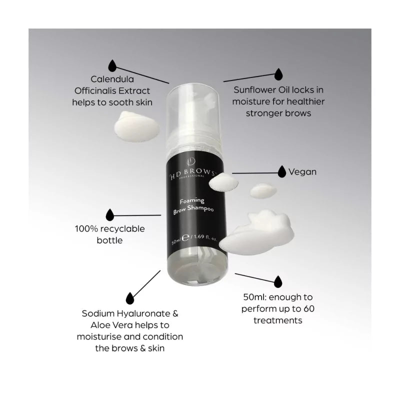 Shampooing moussant pour sourcils HD Brows 50ml