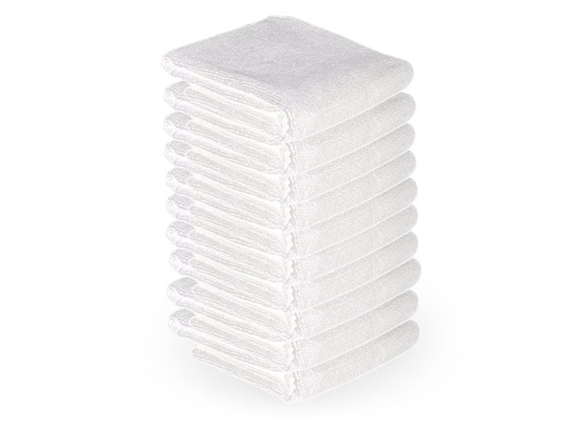 Microfiber towel 73x40cm 10pcs white - BVShop