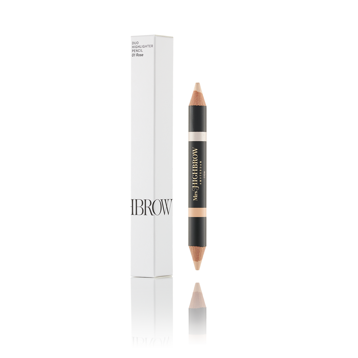 Mrs Highbrow Highlighting Duo Brow Pencil 01 Rose - BVShop