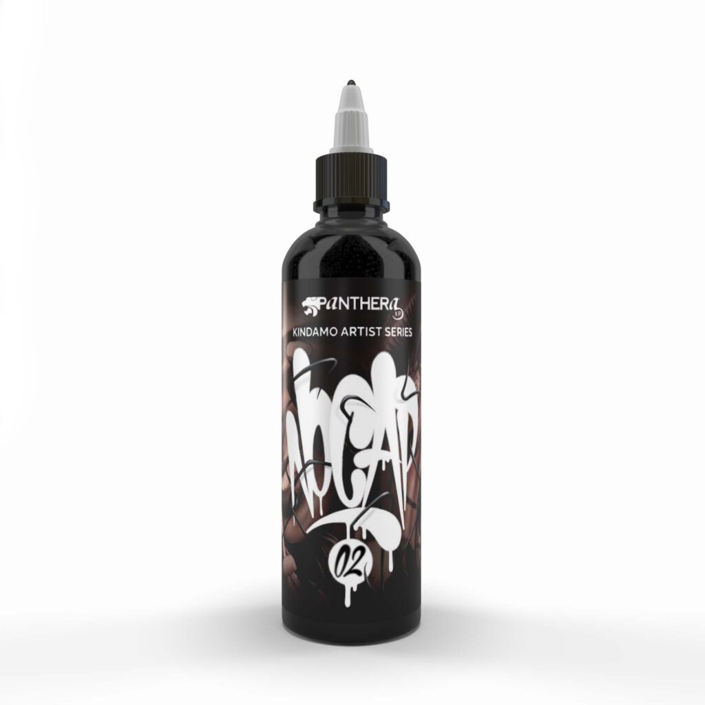 Panthera X Kindamo No Cap 02 Pigment De Tatouage 150ml — flacon sur fond blanc